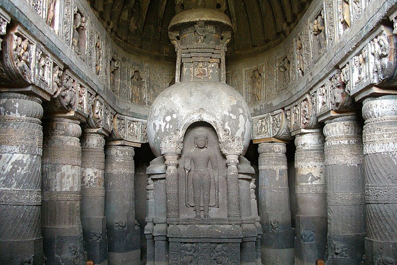 Ajanta_Caves_India_Ajanta_stupa_worship